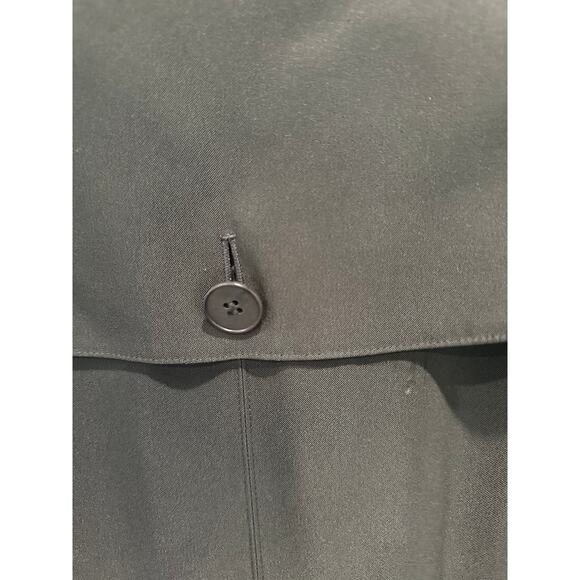 Vintage Classic Charcoal Gray Anne Klein Belted Trench Coat Effortless Classic - Picture 8 of 10